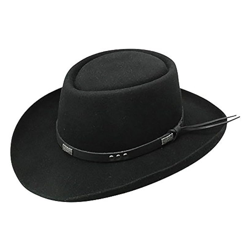 ‎mens Hats & Caps Stetson Stetson Dice - Wool Gambler Hat (7 1/2) Black