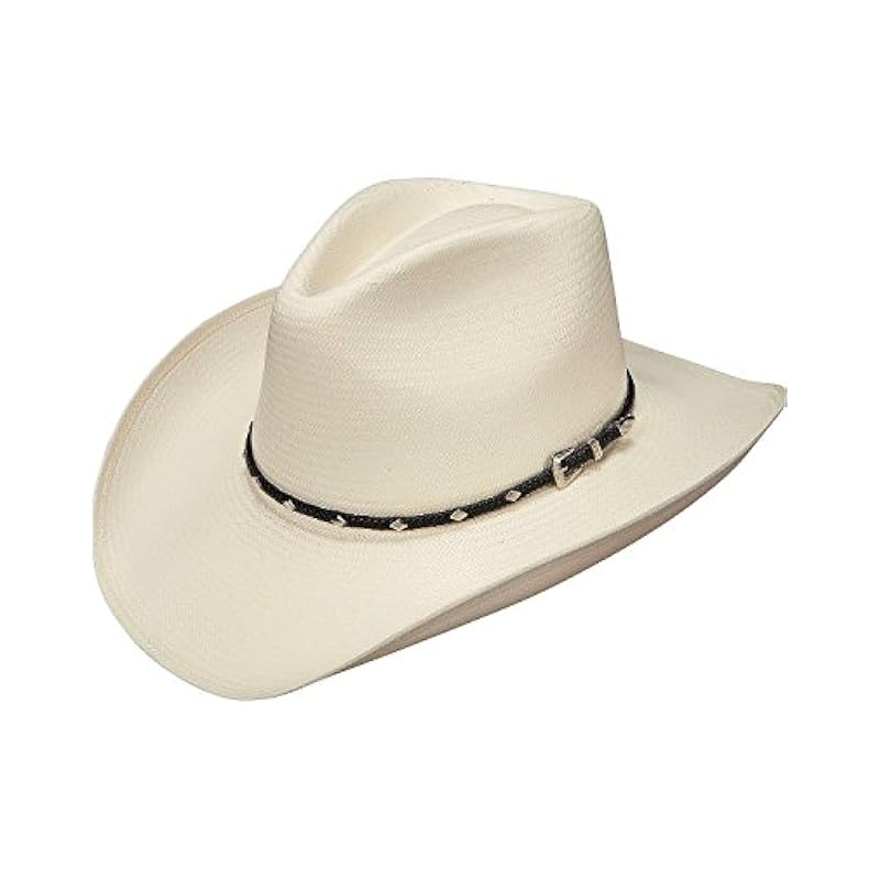 Stetson Stetson Men's Diamond Jim 8X Shantung Straw Cowboy Hat Natural 6 3/4 ‎mens Hats & Caps