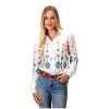 ‎womens Tops, Tees & Blouses Stetson Stetson Western Shirt Womens Long Sleeve M White 11-050-0565-0530 WH