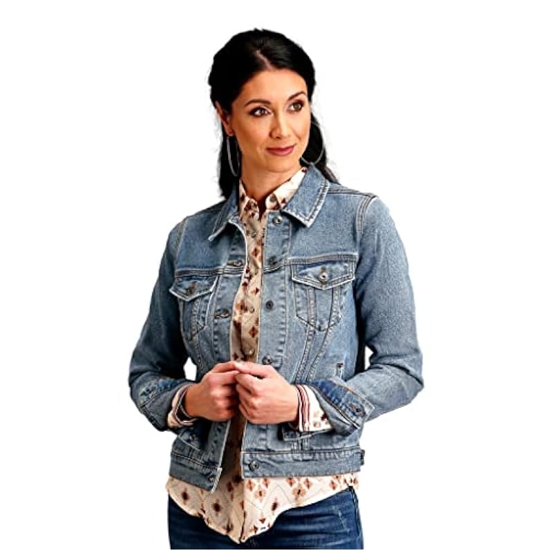 Stetson Western Jacket Womens Denim Pockets M Blue 11-098-0202-6028 BU ‎womens Coats, Jackets & Vests Stetson