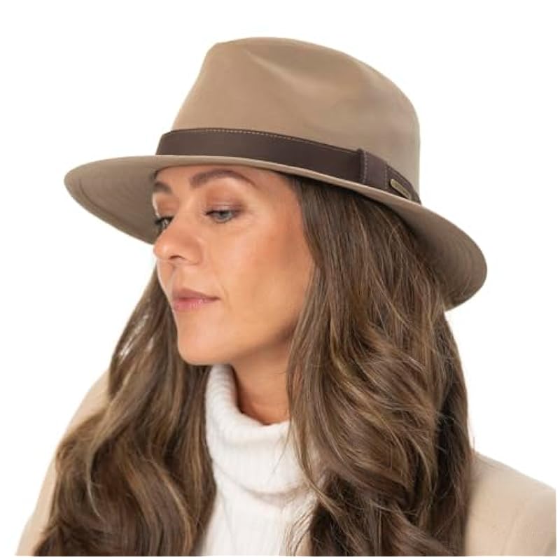 Stetson Stetson Waxed Traveller Cloth Hat Men - Oatmeal ‎mens Hats & Caps