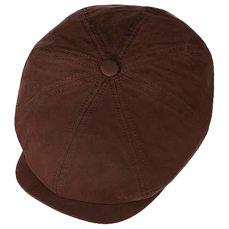 Stetson Hats & Caps ‎mens Stetson Hatteras Waxed Cotton WR Flat Cap Men - Brown