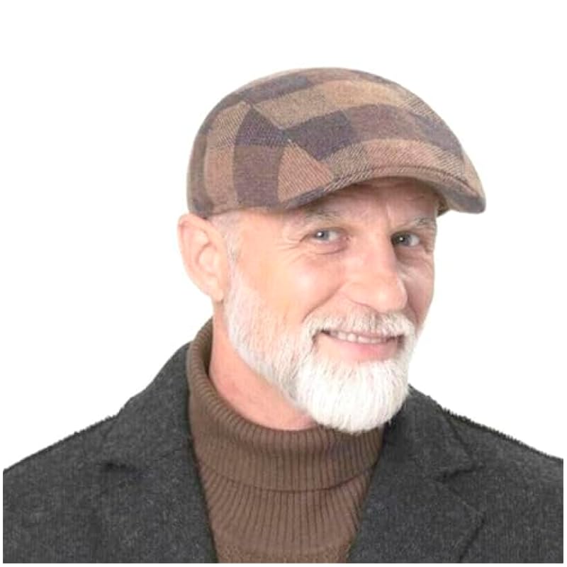 ‎mens Hats & Caps Stetson Stetson Ankeny Ivy Wool Check Flat Cap Men - Made in The EU Brown-blue