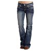 Stetson Women's 816 Fit White S Stitch Bootcut Jeans Denim R Stetson ‎womens Jeans