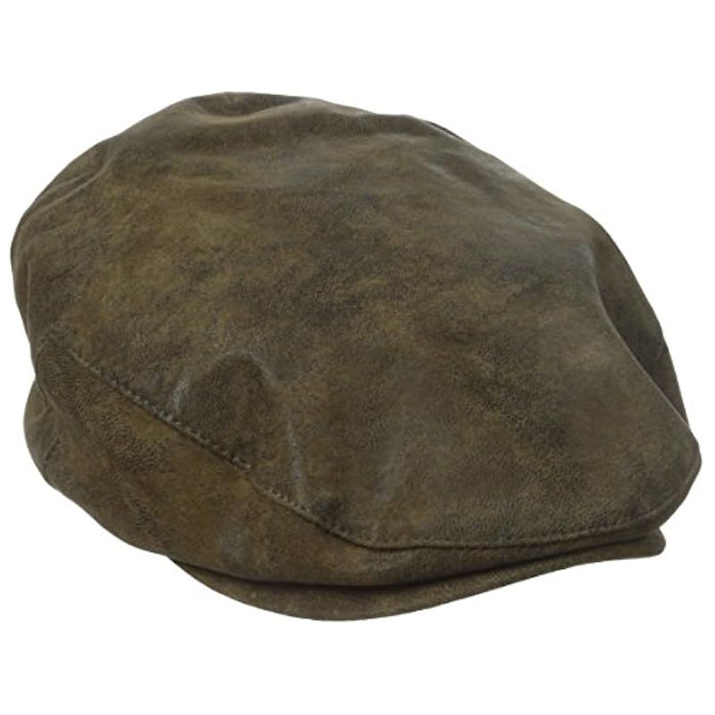 ‎mens Hats & Caps Stetson Stetson Men's Weathered Leather Ivy Cap Brown