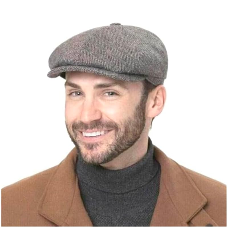 Stetson Brooklin Classic Herringbone Flat Cap Men - Brown-beige Stetson ‎mens Hats & Caps