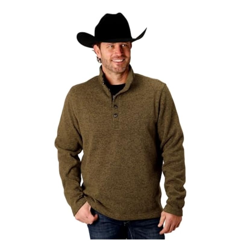 Stetson Stetson Western Sweater Mens Knit Bonded M Brown 11-014-0120-6072 BR ‎men Sweaters