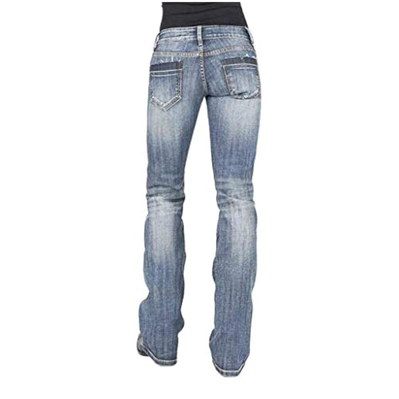 ‎womens Jeans Stetson Stetson Women's 818 Contemporary Medium Bootcut Jeans Blue 0W x 30L