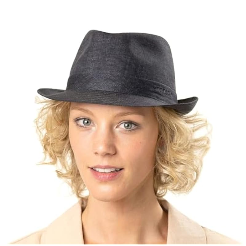 Stetson Stetson Geneva Linen Trilby Women/Men | Made in Italy Grey ‎mens Hats & Caps