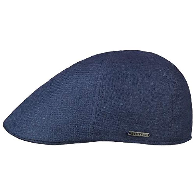 Stetson Texas Just Linen Flat Cap Women/Men - Made in The EU Blue Stetson ‎mens Hats & Caps