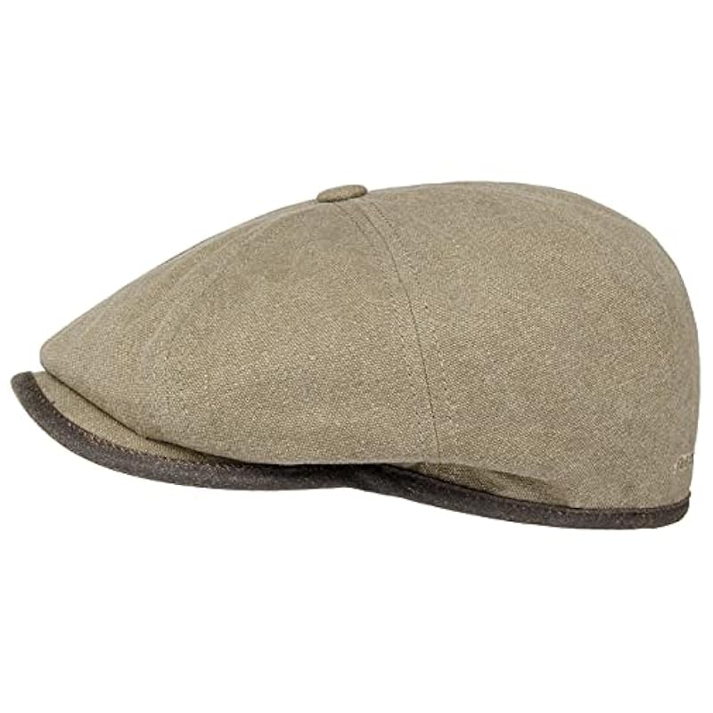 ‎mens Hats & Caps Stetson Stetson Hatteras Seward Canvas Flat Cap Men Beige 6 3/4-6 7/8