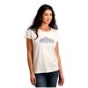 Stetson Stetson Western Shirt Womens S/S Distress XL White 11-039-0562-0810 WH ‎womens Tops, Tees & Blouses