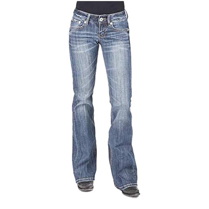 Stetson Women's 816 Classic Bootcut Jeans Blue 8W x 30L Jeans Stetson