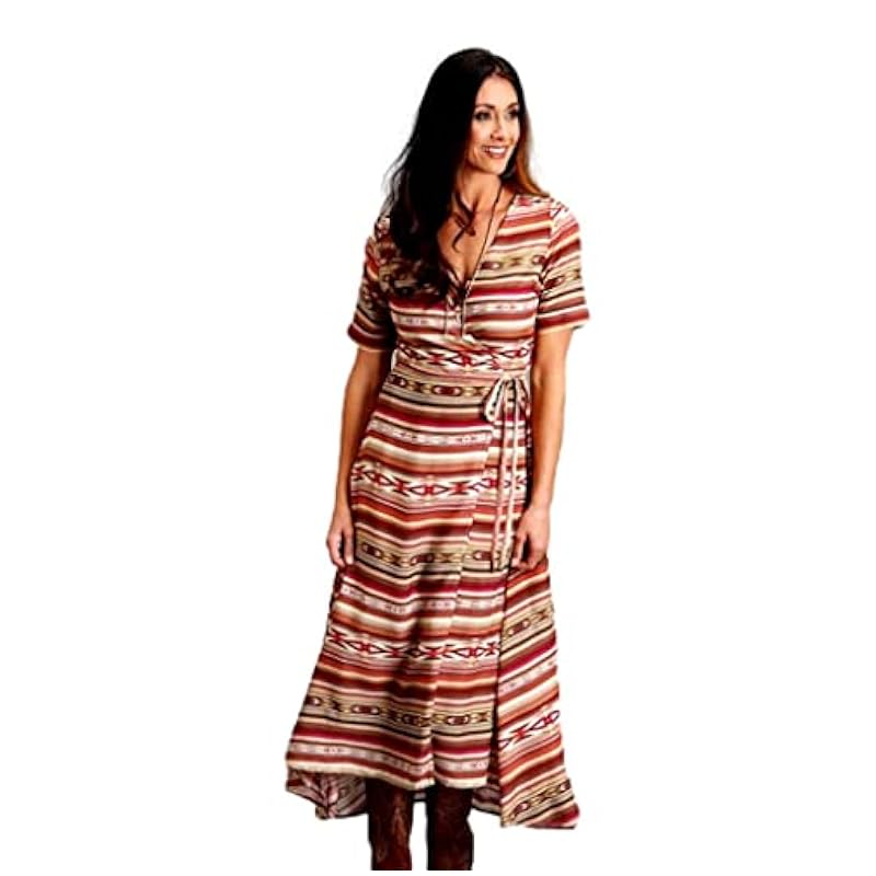 Stetson Western Dress Womens S/S Wrap XS Multi 11-057-0590-2001 MU Stetson ‎womens Dresses