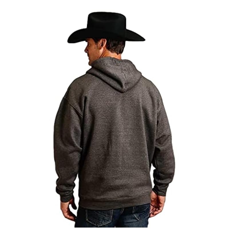 Stetson Men's Grey 1865 Eagle Logo Graphic Hooded Sweatshirt Grey Large ‎mens Fashion Hoodies & Sweatshirts Stetson