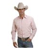 Stetson Stetson Western Shirt Mens L/S Snap Pink 11-001-0465-0040 PI Pink ‎mens Shirts