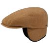 Stetson Stetson Kent Wool Earflaps Flat Cap Women/Men | Made in The EU Camel ‎mens Hats & Caps