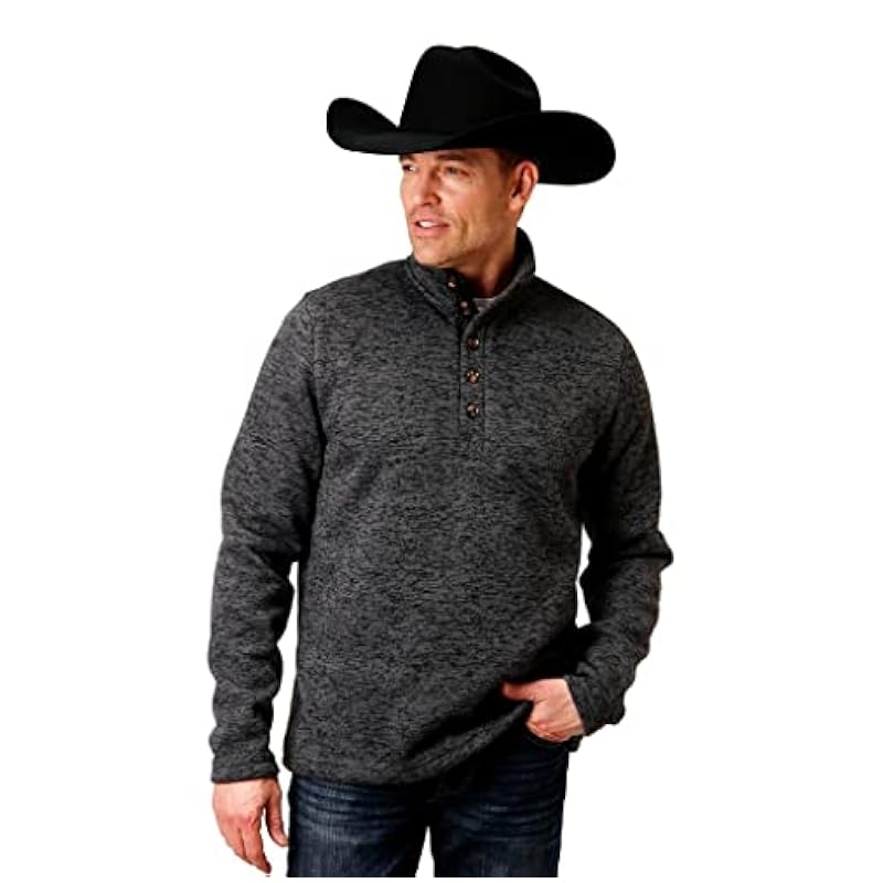 Stetson Stetson Western Sweatshirt Mens Knit Gray 11-014-0120-7032 GY X-Large ‎Men Active