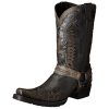 Stetson Men's Outlaw Eagle Western Boot Black ‎mens Boots Stetson