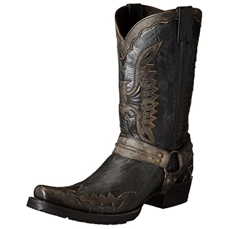 Stetson Men's Outlaw Eagle Western Boot Black ‎mens Boots Stetson