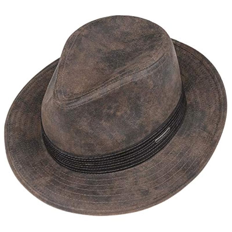 Stetson Jacky Pigskin Traveller Leather Hat Men - Brown ‎mens Hats & Caps Stetson
