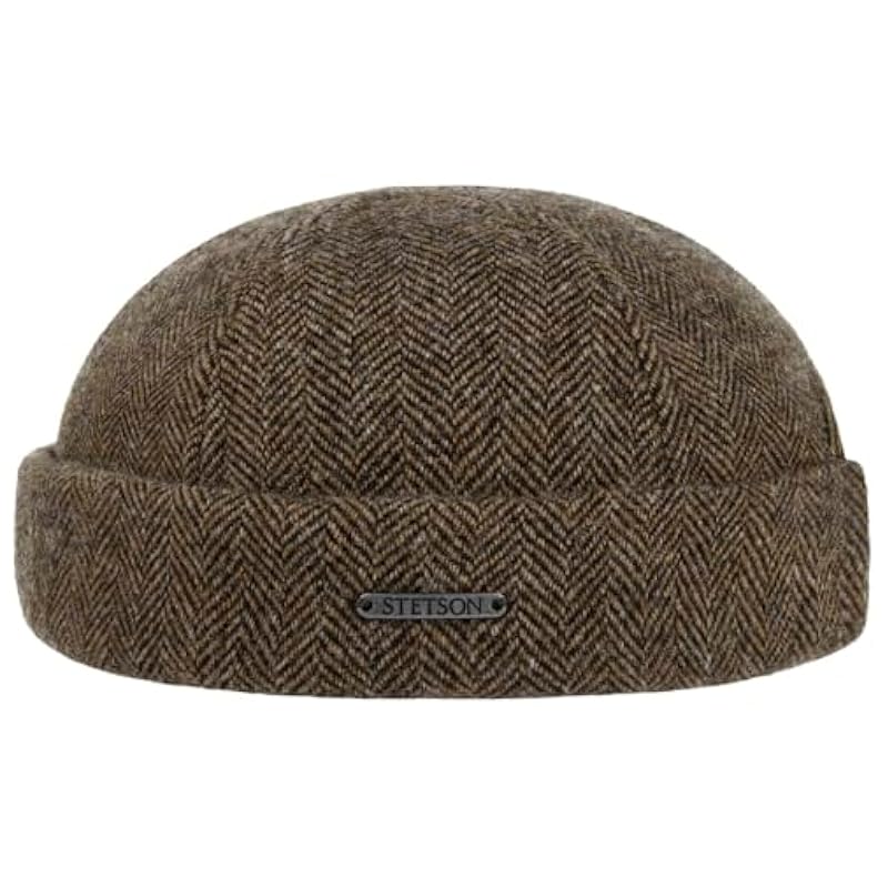 Stetson Hats & Caps ‎mens Stetson Lavoy Herringbone Wool Docker Hat Men - Made in The EU Brown