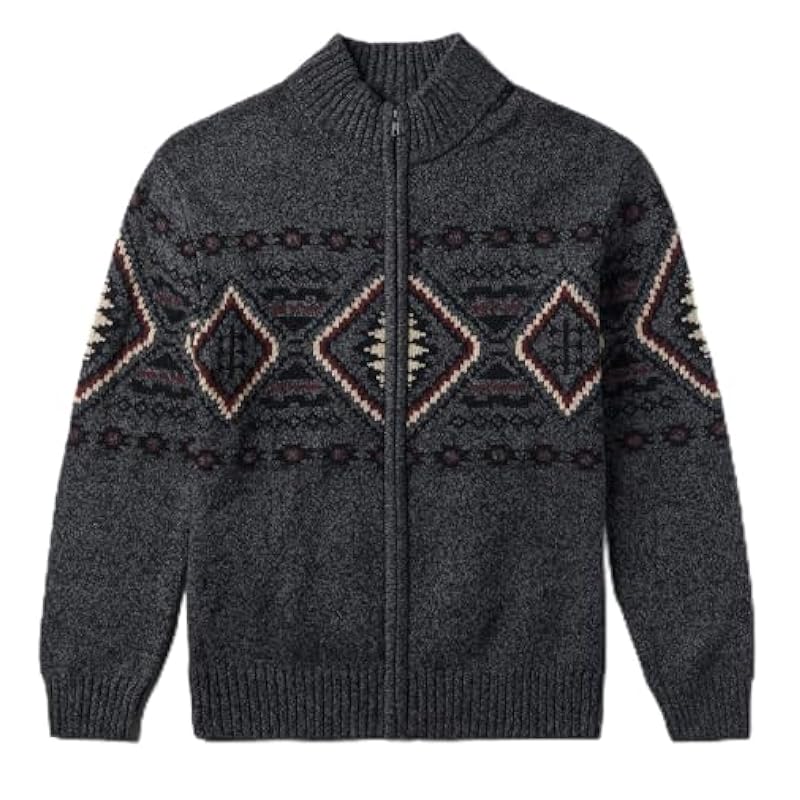 Stetson Sweaters ‎mens Stetson Mens Grey Cotton/Wool Diamond Knit Cardigan 3XL