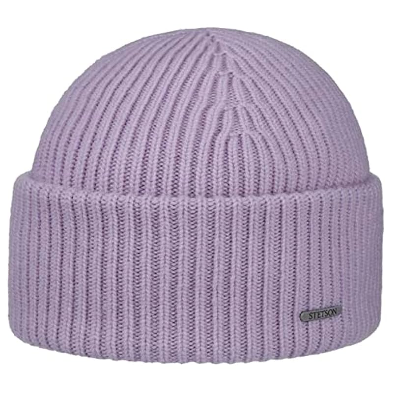 Stetson Hats & Caps ‎womens Stetson Classic Uni Wool Beanie Hat Women/Men - Made in Italy Lilac