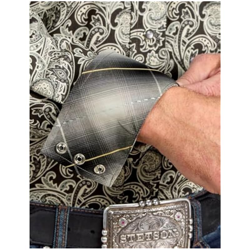 Stetson Stetson Paisley Print Grey - Mens Shirt ‎mens Shirts