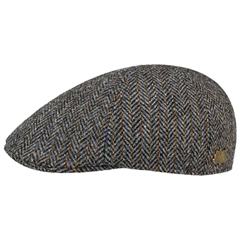 Stetson Texas Harris Tweed Flat Cap Men - Made in Germany Blue-grey Stetson ‎mens Hats & Caps