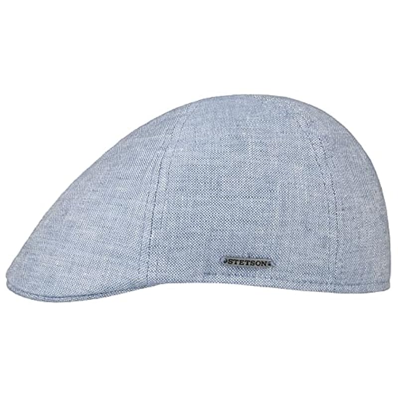Stetson Hats & Caps ‎mens Stetson Texas Just Linen Flat Cap Women/Men - Made in The EU Light Blue