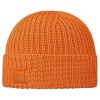 ‎womens Hats & Caps Stetson Stetson Morton Knit Beanie Women/Men - Made in Italy Orange