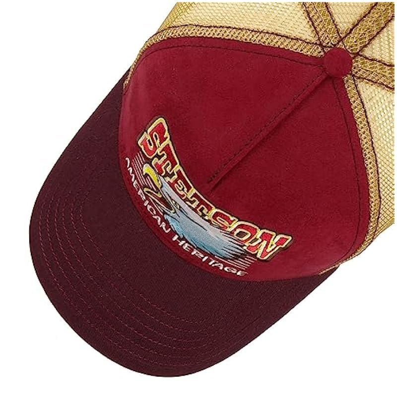 ‎womens Hats & Caps Stetson Stetson Eagle Head Trucker Cap Women/Men - Bordeaux