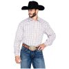 Stetson Shirts ‎mens Stetson Men's Plaid Snap Long Sleeve Western Shirt Orange