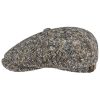 ‎mens Hats & Caps Stetson Stetson Hatteras Donegal Tweed Cap Women/Men - Beige-blue