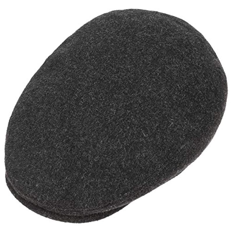 Stetson Hats & Caps ‎mens Stetson Kent Wool Earflaps Flat Cap Women/Men | Made in The EU Anthracite