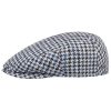 Stetson Kent Tricolour Houndstooth Flat Cap Men - Made in Germany Blue Stetson ‎mens Hats & Caps