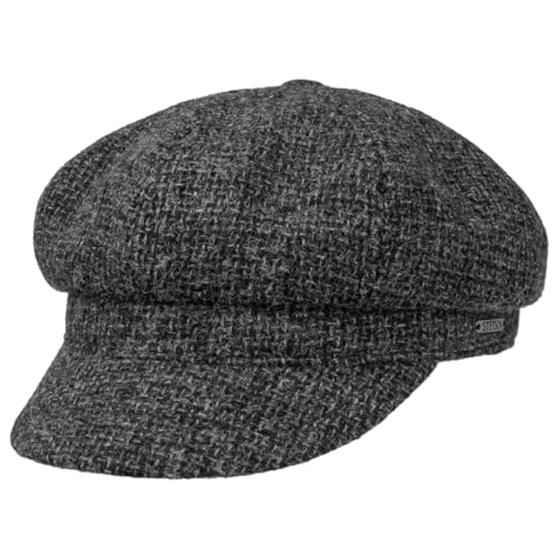 Stetson Classic Tweed Newsboy Cap Women/Men - Anthracite ‎womens Hats & Caps Stetson