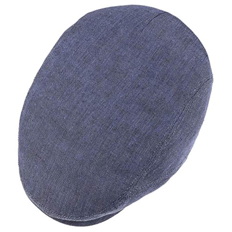 Stetson Belfast Linen Summer Flat Cap Men - Made in The EU Blue Stetson ‎mens Hats & Caps