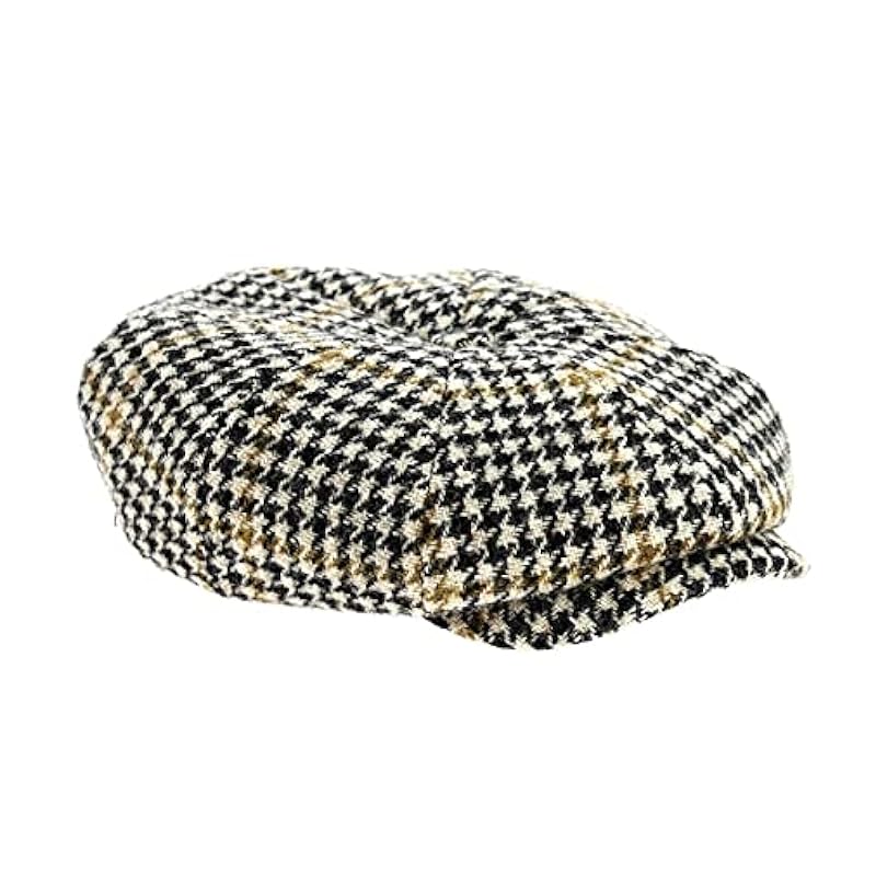 Stetson Stetson Harris Tweed Virgin Wool 8/4 Cap - Made in Germany (US, Numeric, 7 5/8, Tweed Beige) ‎mens Hats & Caps