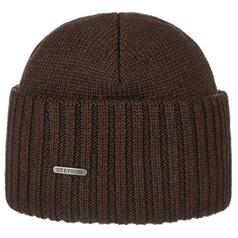 Stetson Northport Knit Hat Women/Men | Made in Italy Dark Brown Stetson ‎unisex-ad Hats & Caps
