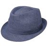 Stetson Geneva Linen Trilby Women/Men | Made in Italy Blue ‎mens Hats & Caps Stetson