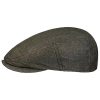 Stetson Stetson Woodfield Linen Flat Cap Women/Men - Made in The EU Darkolive ‎mens Hats & Caps