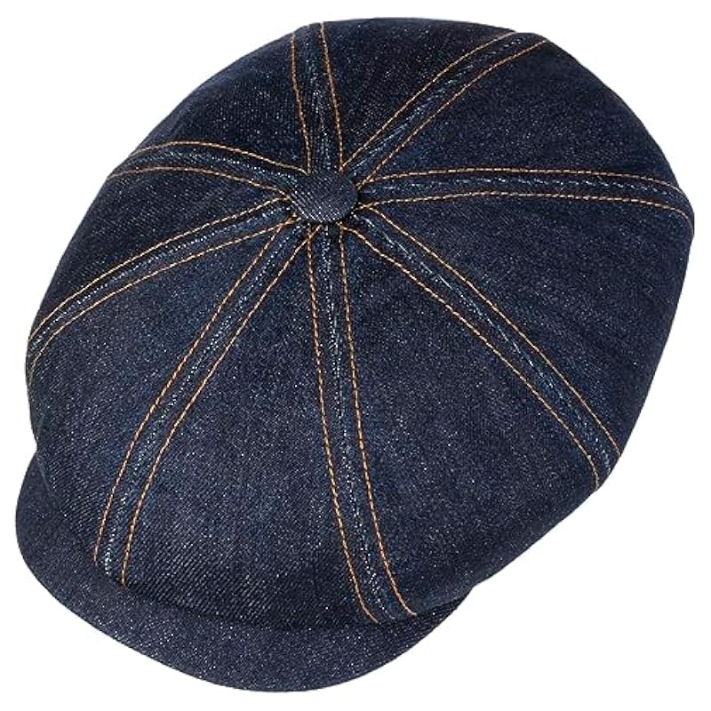 Stetson Hatteras Sustainable Jeans Flat Cap Men - Made in The EU Denim ‎mens Hats & Caps Stetson