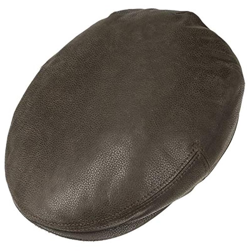 ‎mens Hats & Caps Stetson Stetson Kent Earflaps Leather Flat Cap Men Dark Brown 6 7/8