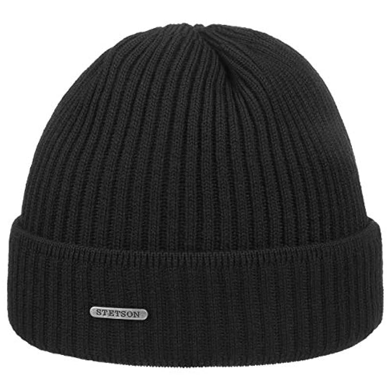 Stetson Hats & Caps ‎unisex-ad Stetson Parkman Knit Hat Women/Men | Made in Italy Black