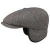 Stetson Hatteras Classic Ear Flaps Flat Cap Men - Made in The EU Dark Brown Stetson ‎mens Hats & Caps