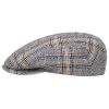 Stetson Hats & Caps ‎mens Stetson Colour Check Linen Flat Cap Men - Made in Germany Blue