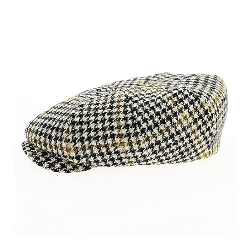 Stetson Stetson Harris Tweed Virgin Wool 8/4 Cap - Made in Germany (US, Numeric, 7 5/8, Tweed Beige) ‎mens Hats & Caps