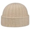 ‎womens Hats & Caps Stetson Stetson Undyed Sustainable Cashmere Beanie Hat Women/Men - Light Beige